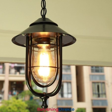 Amerikansk Retro Utendørslampe Vanntett Fugleburformet Anhengslampe For Hage