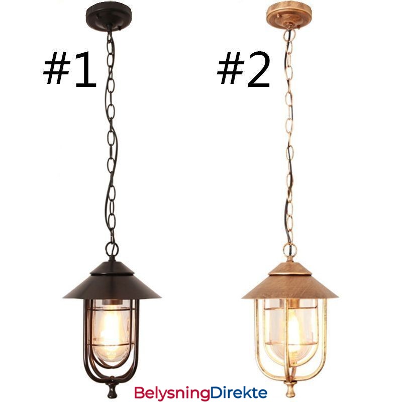 Amerikansk Retro Utendørslampe Vanntett Fugleburformet Anhengslampe For Hage