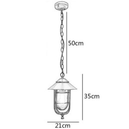Amerikansk Retro Utendørslampe Vanntett Fugleburformet Anhengslampe For Hage