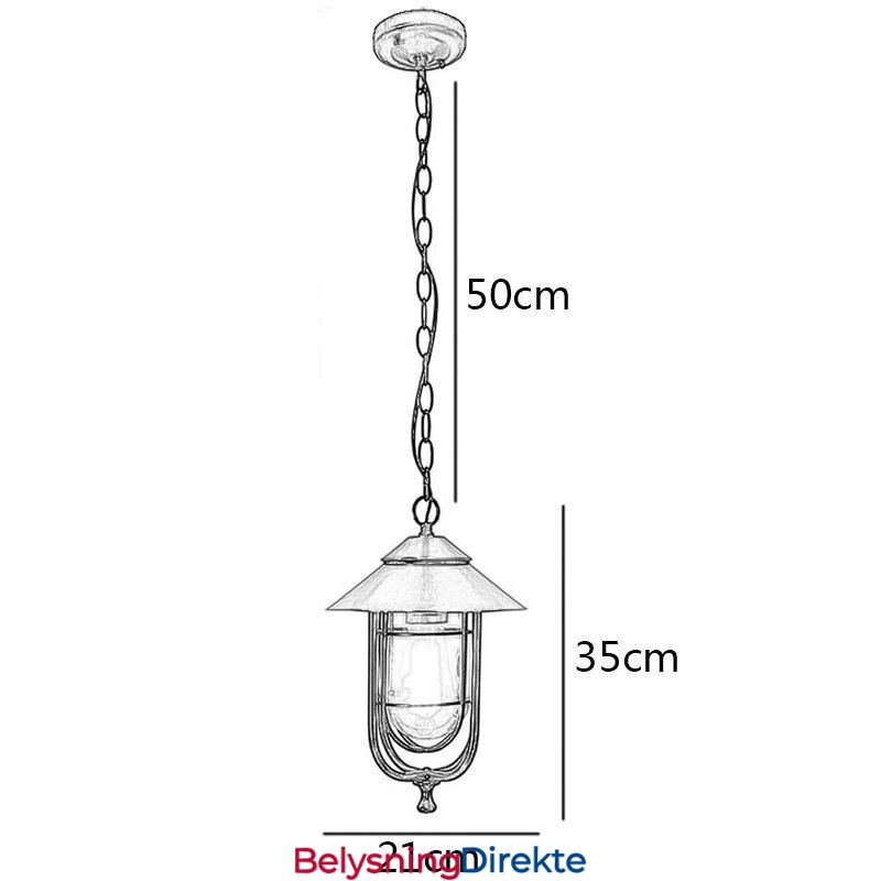 Amerikansk Retro Utendørslampe Vanntett Fugleburformet Anhengslampe For Hage