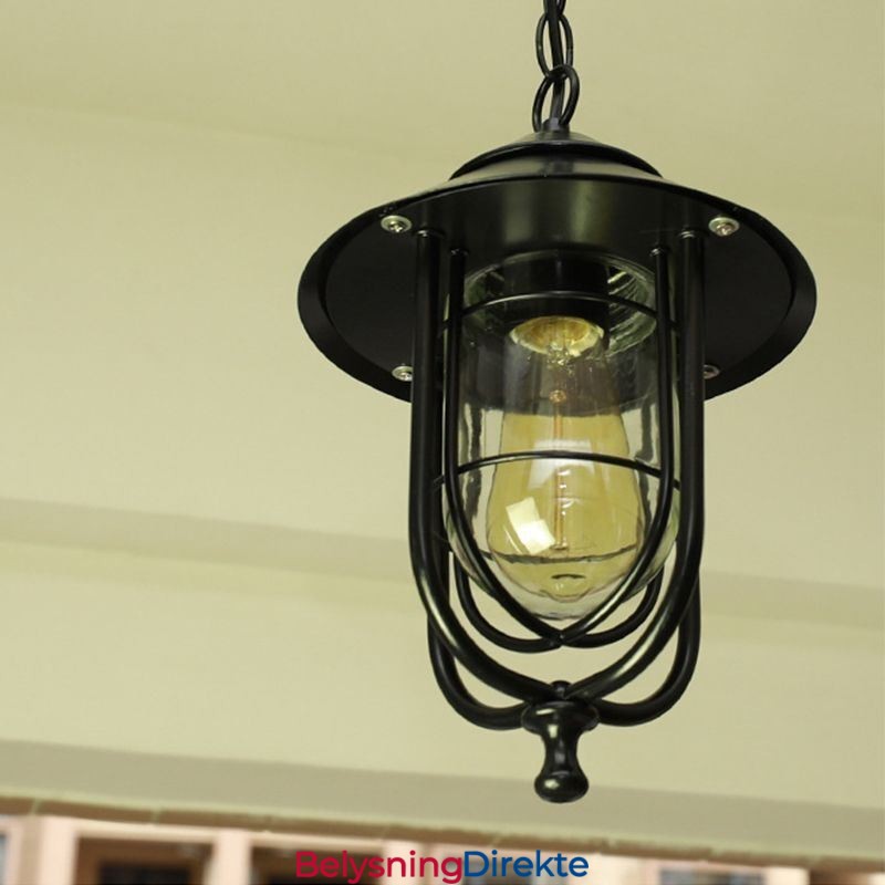 Amerikansk Retro Utendørslampe Vanntett Fugleburformet Anhengslampe For Hage