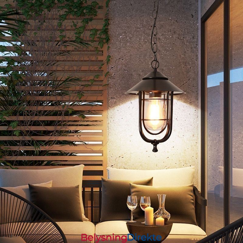 Amerikansk Retro Utendørslampe Vanntett Fugleburformet Anhengslampe For Hage