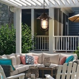 Amerikansk Retro Utendørslampe Vanntett Fugleburformet Anhengslampe For Hage