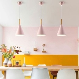 Nordisk Macaron-Pendellampe Med Enkelt Hode