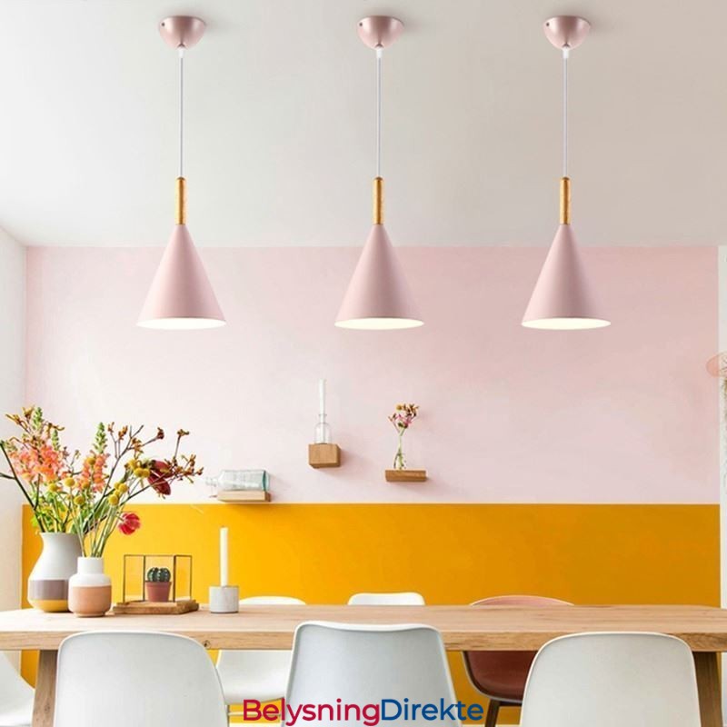 Nordisk Macaron-Pendellampe Med Enkelt Hode