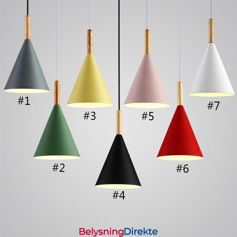 Nordisk Macaron-Pendellampe Med Enkelt Hode