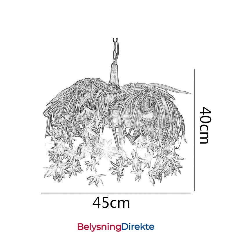 Hjem Pendellampe Industriell Stil Kunstig Plantedekorert Lysekrone