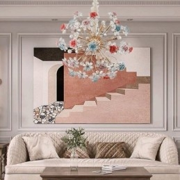 Dekorativ Anhengsbelysning Moderne Krystallblomstlysekrone