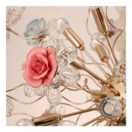 Dekorativ Anhengsbelysning Moderne Krystallblomstlysekrone