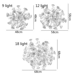 Luksuriøs Anhengslampe I Keramisk Form Med Rød Blomst
