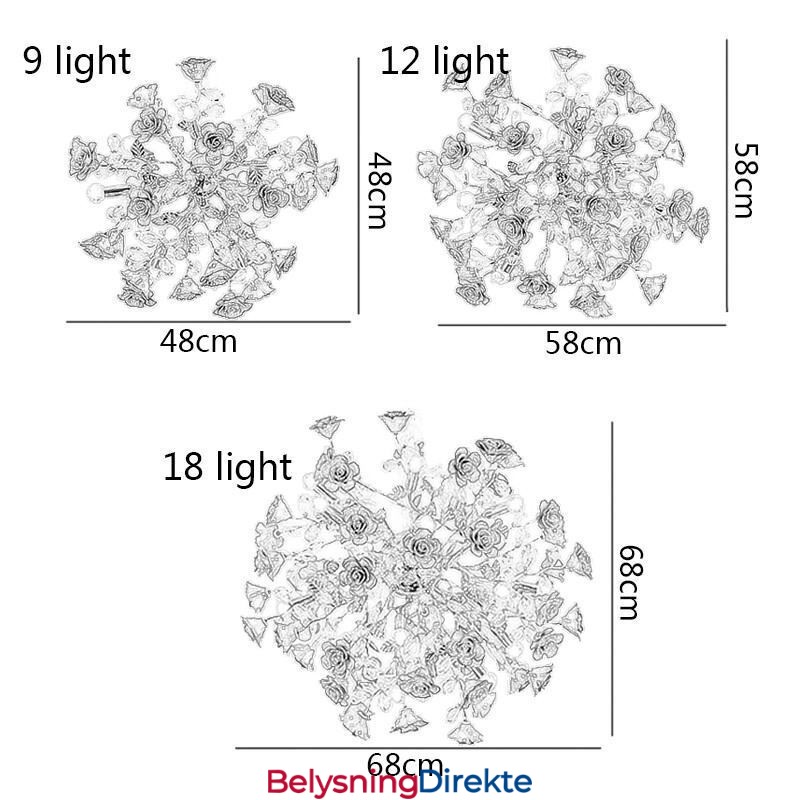 Luksuriøs Anhengslampe I Keramisk Form Med Rød Blomst