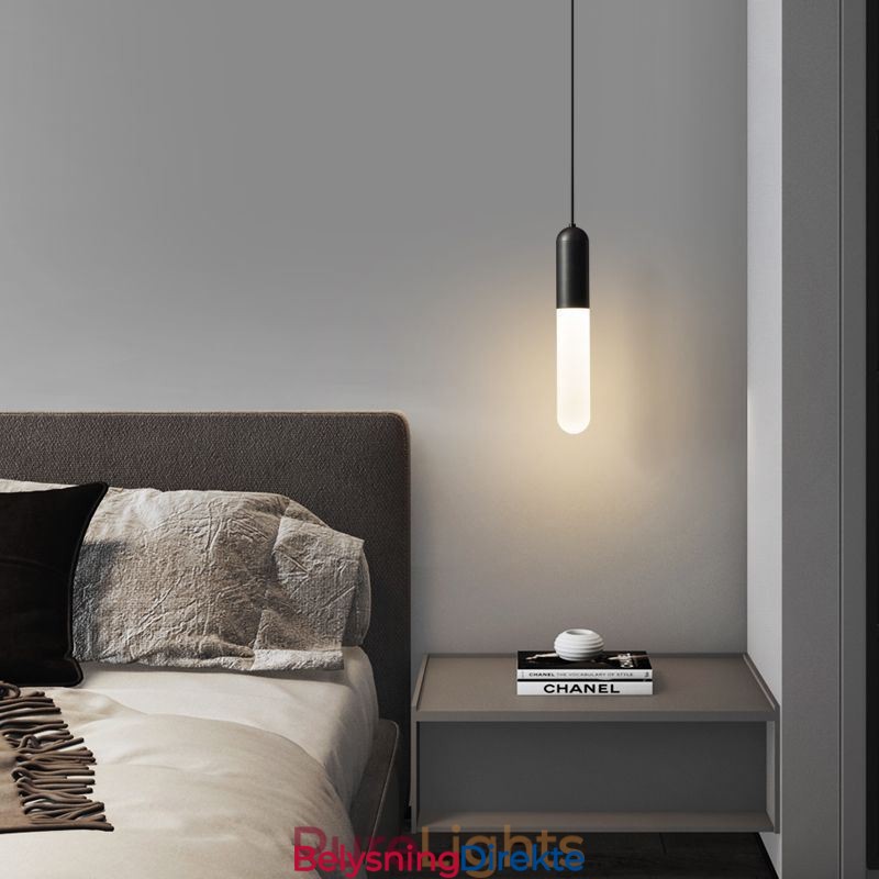 Moderne Frostet Pendellampe Børstet Pendellampe