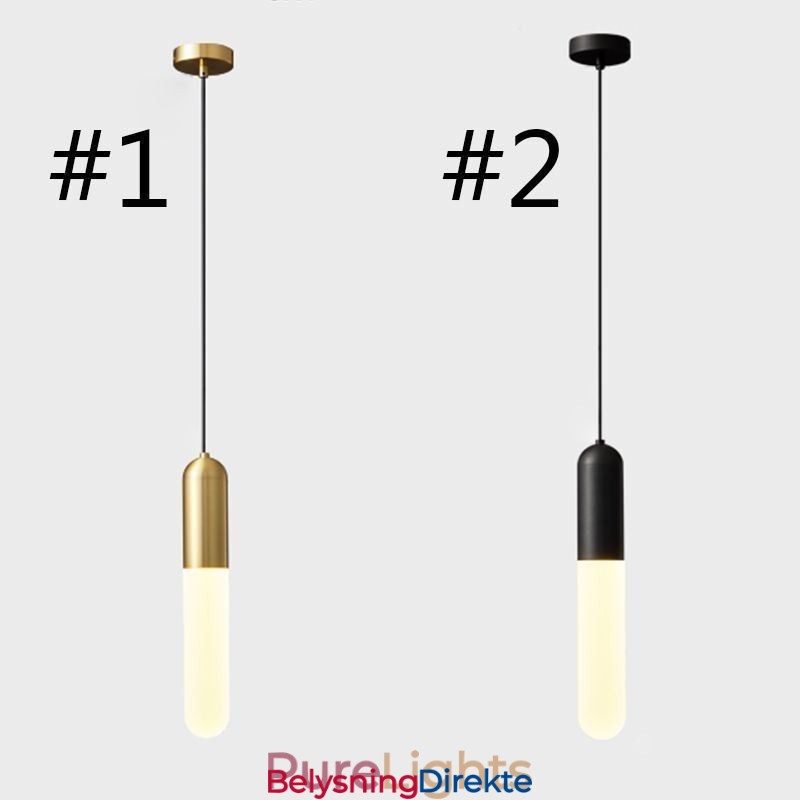 Moderne Frostet Pendellampe Børstet Pendellampe