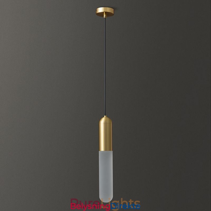 Moderne Frostet Pendellampe Børstet Pendellampe