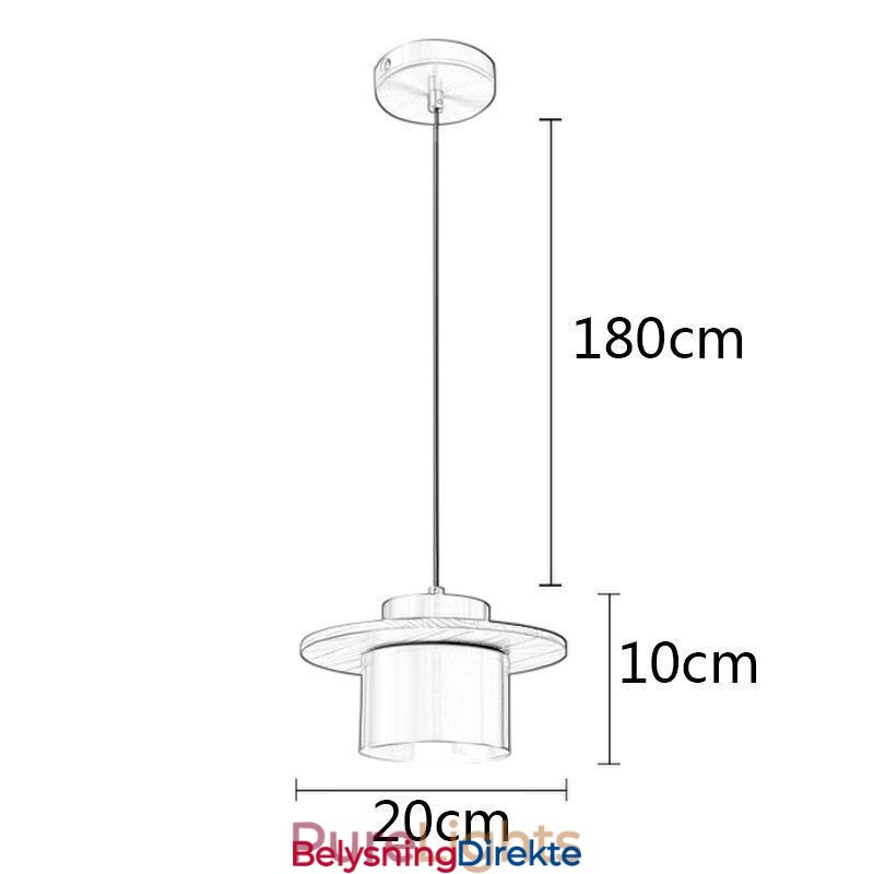Moderne Pendellampe Med Én Lyskilde I Messing, Pendellampeøy