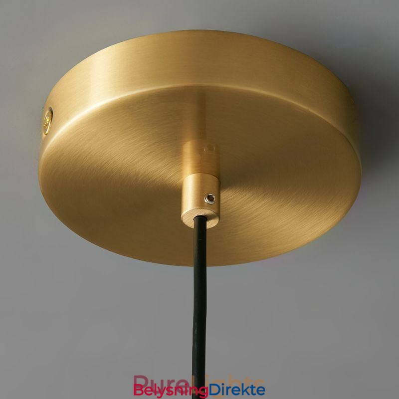 Moderne Pendellampe Med Én Lyskilde I Messing, Pendellampeøy