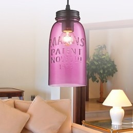 Moderne Glasspendellampe Med 1 Lys I Gjennomsiktig Bobledesign