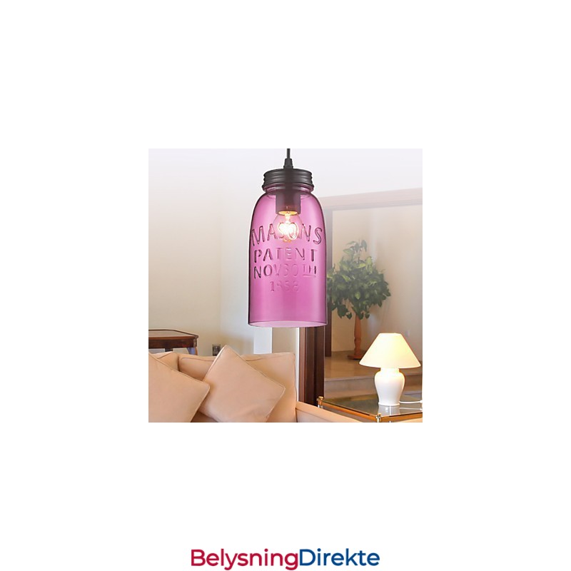 Moderne Glasspendellampe Med 1 Lys I Gjennomsiktig Bobledesign