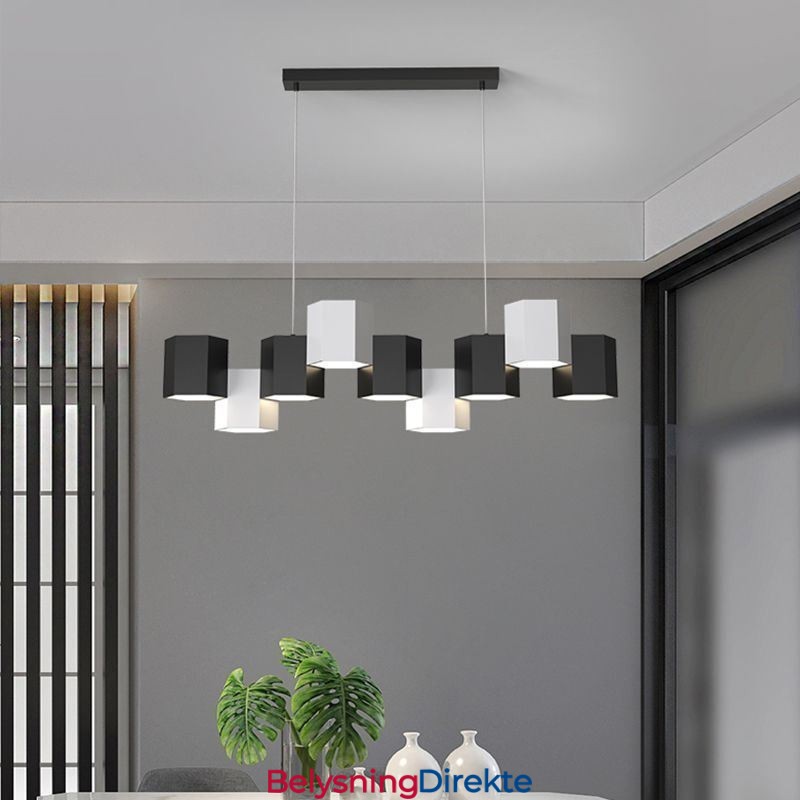 Moderne Sekskantet Hengelampe Kreativ Kombinasjonspendellampe