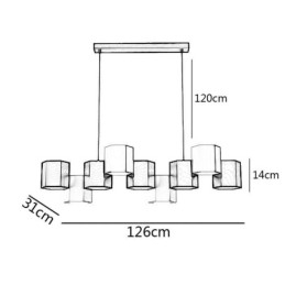 Moderne Sekskantet Hengelampe Kreativ Kombinasjonspendellampe