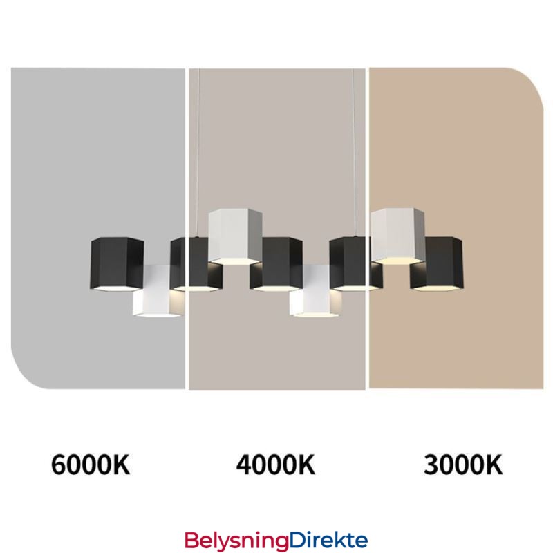 Moderne Sekskantet Hengelampe Kreativ Kombinasjonspendellampe