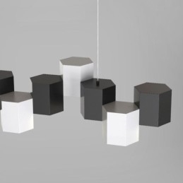 Moderne Sekskantet Hengelampe Kreativ Kombinasjonspendellampe