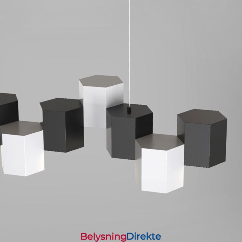 Moderne Sekskantet Hengelampe Kreativ Kombinasjonspendellampe