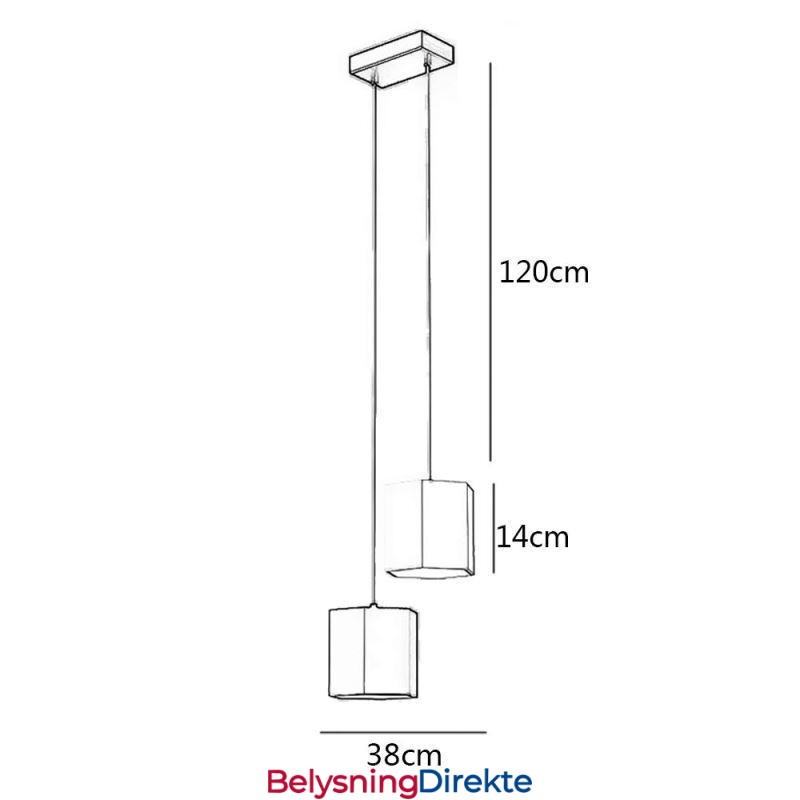 Moderne Sekskantet Pendellampe Enkel Hengelampe
