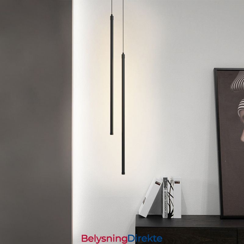 Nordisk Pendellampe Med Langt Rør Og Øy