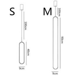 Moderne Pendellampe Minimalistisk Oval Pendellampe