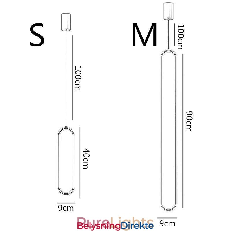 Moderne Pendellampe Minimalistisk Oval Pendellampe