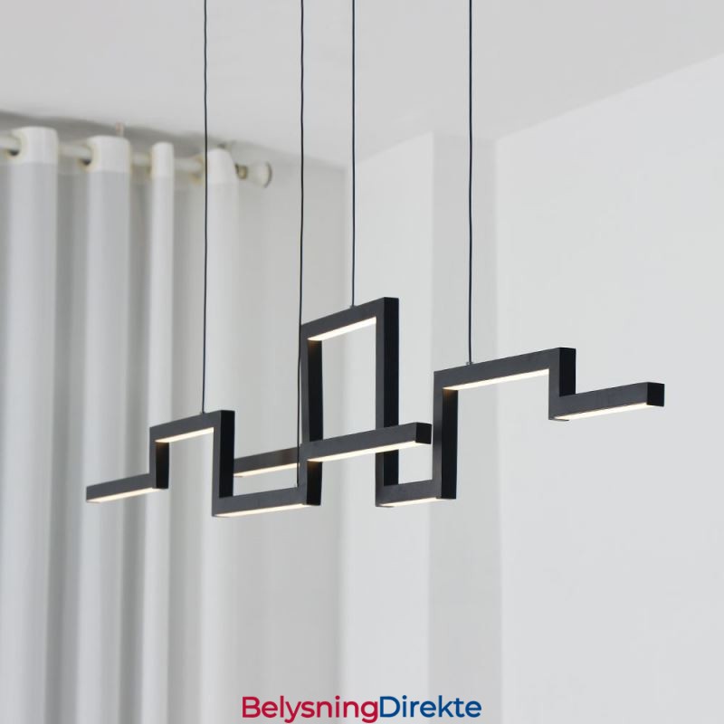 Moderne Pendellampe I Akryl, Svart Lysekrone