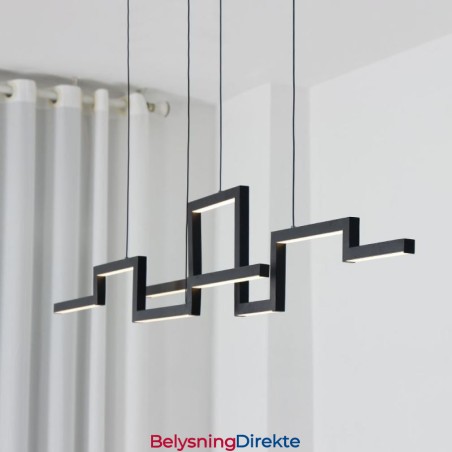 Moderne Pendellampe I Akryl, Svart Lysekrone