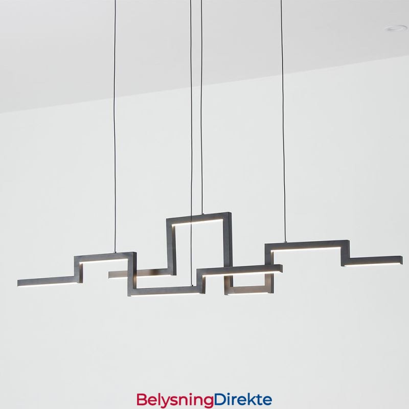 Moderne Pendellampe I Akryl, Svart Lysekrone