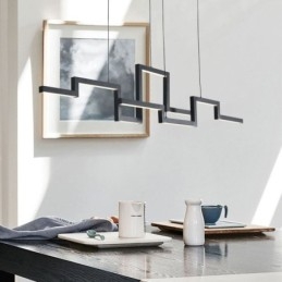 Moderne Pendellampe I Akryl, Svart Lysekrone