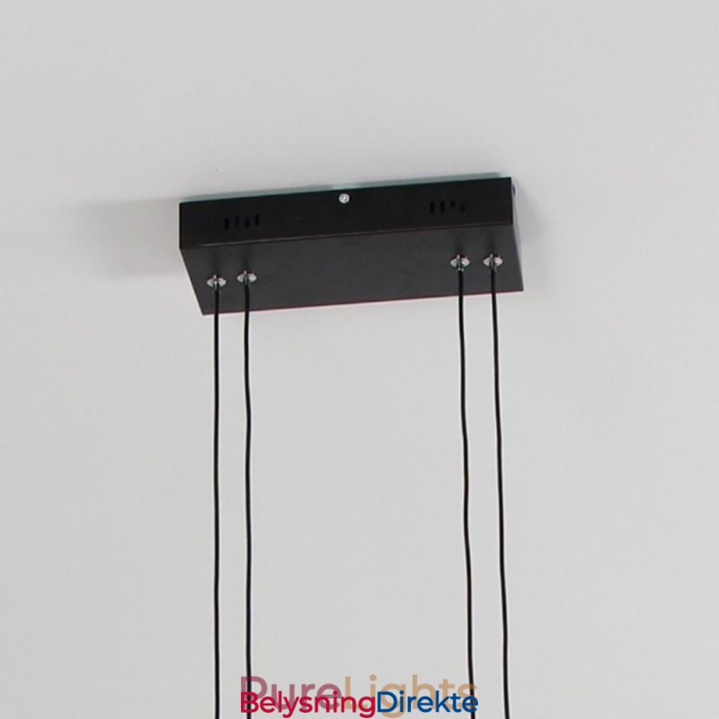 Moderne Ramme Pendellampe Akryl Svart Lysekrone