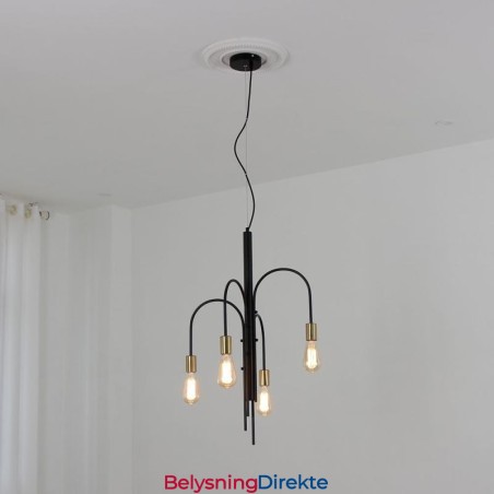 Moderne Jernlysekrone Enkel Jernanhengslampe