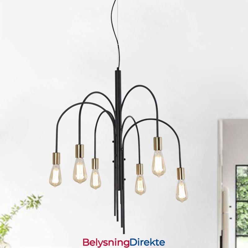 Moderne Jernlysekrone Enkel Jernanhengslampe