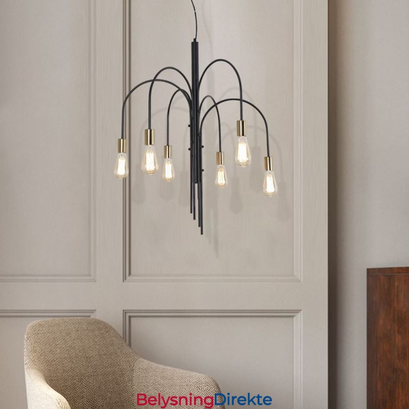 Moderne Jernlysekrone Enkel Jernanhengslampe