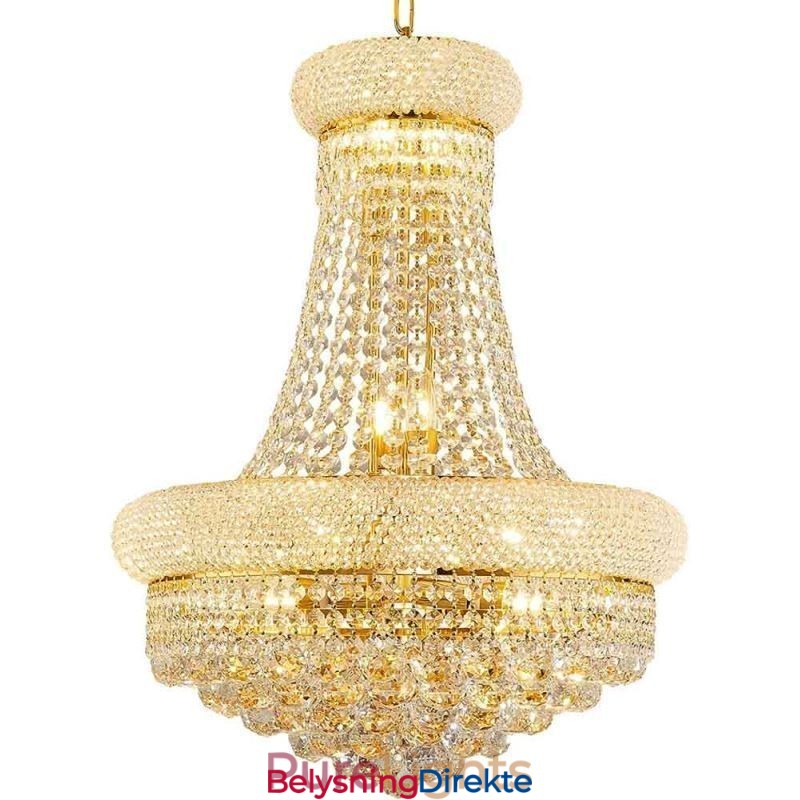 Kroneformet Lysekrone Luksuriøs Krystallanhengslampe