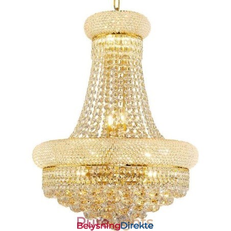 Kroneformet Lysekrone Luksuriøs Krystallanhengslampe