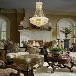 Kroneformet Lysekrone Luksuriøs Krystallanhengslampe