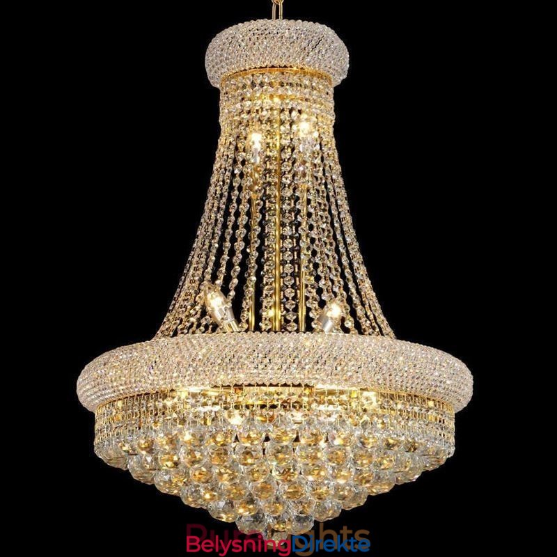 Kroneformet Lysekrone Luksuriøs Krystallanhengslampe