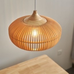 Treramme Anhengslampe Gresskarformet Lysekrone