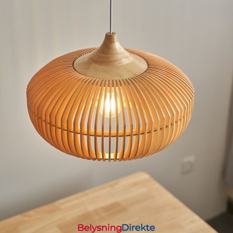 Treramme Anhengslampe Gresskarformet Lysekrone