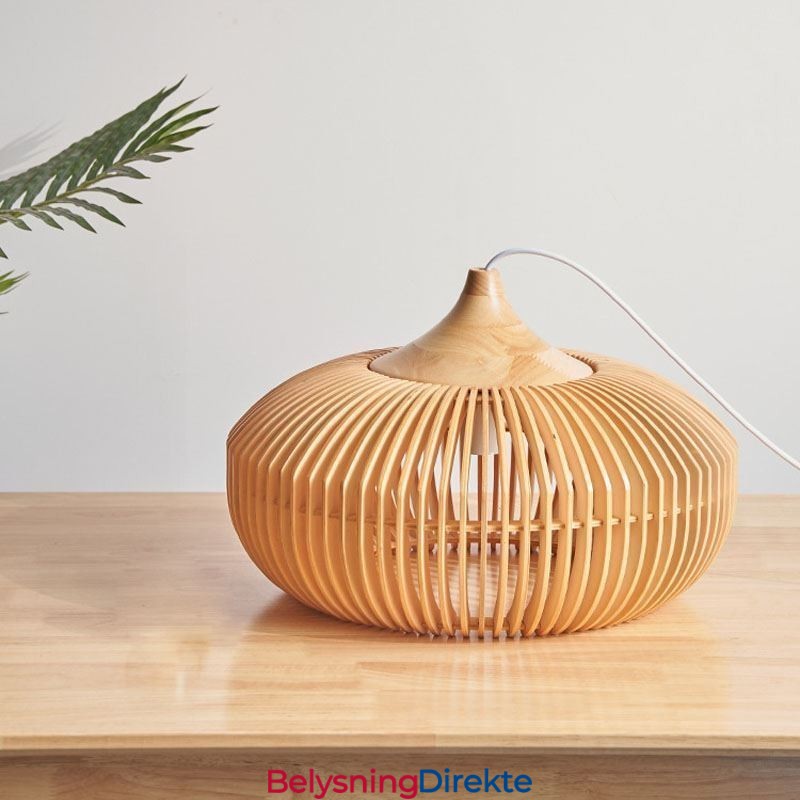 Treramme Anhengslampe Gresskarformet Lysekrone