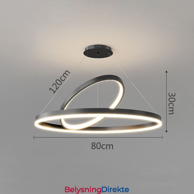 Moderne Pendellampe Med Sirkelringer I Akryl