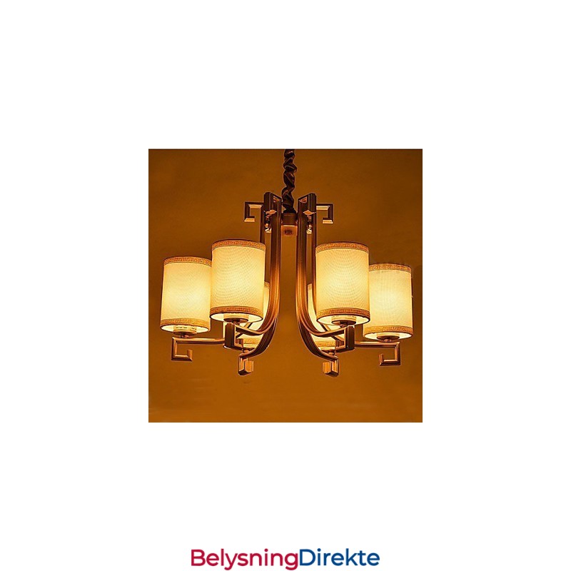 Kinesisk Stil Lysekrone Jern Kobber Imitasjonsluftlamper