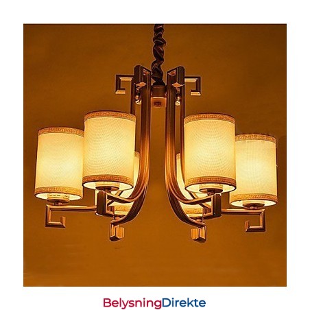 Kinesisk Stil Lysekrone Jern Kobber Imitasjonsluftlamper