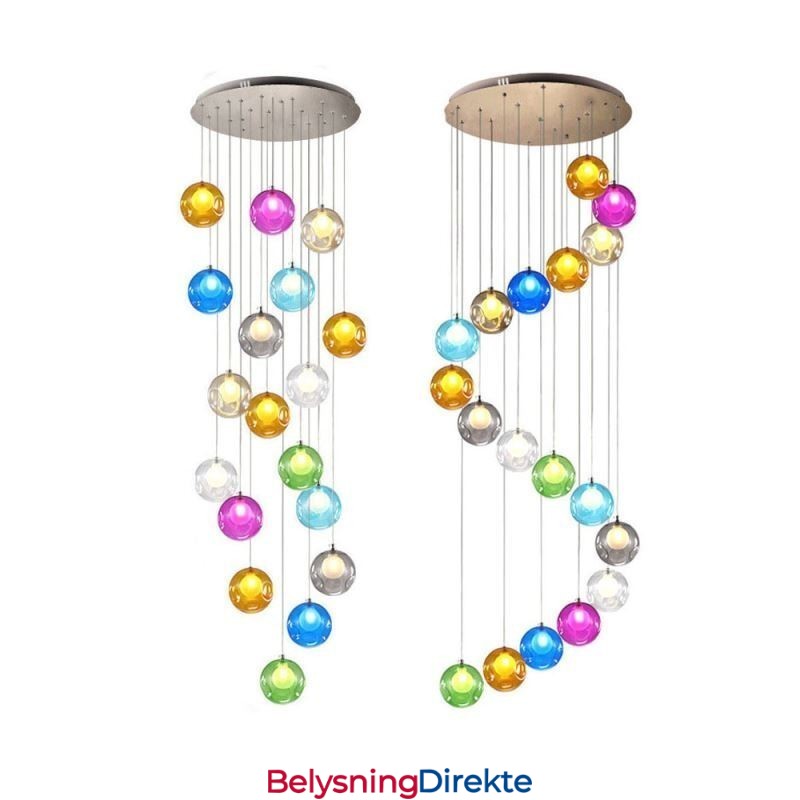 Moderne Krystallkule Anhengslampe Fargerik Krystalllysekrone (Fargerik Stil, Vennligst Kontakt Oss)